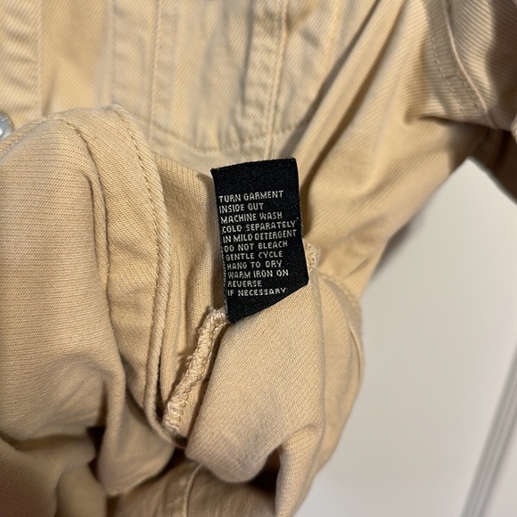 Denim Khaki Women’s Stretchy Short Sleeve Button Up Jacket Size Medium - Picture 7 of 9